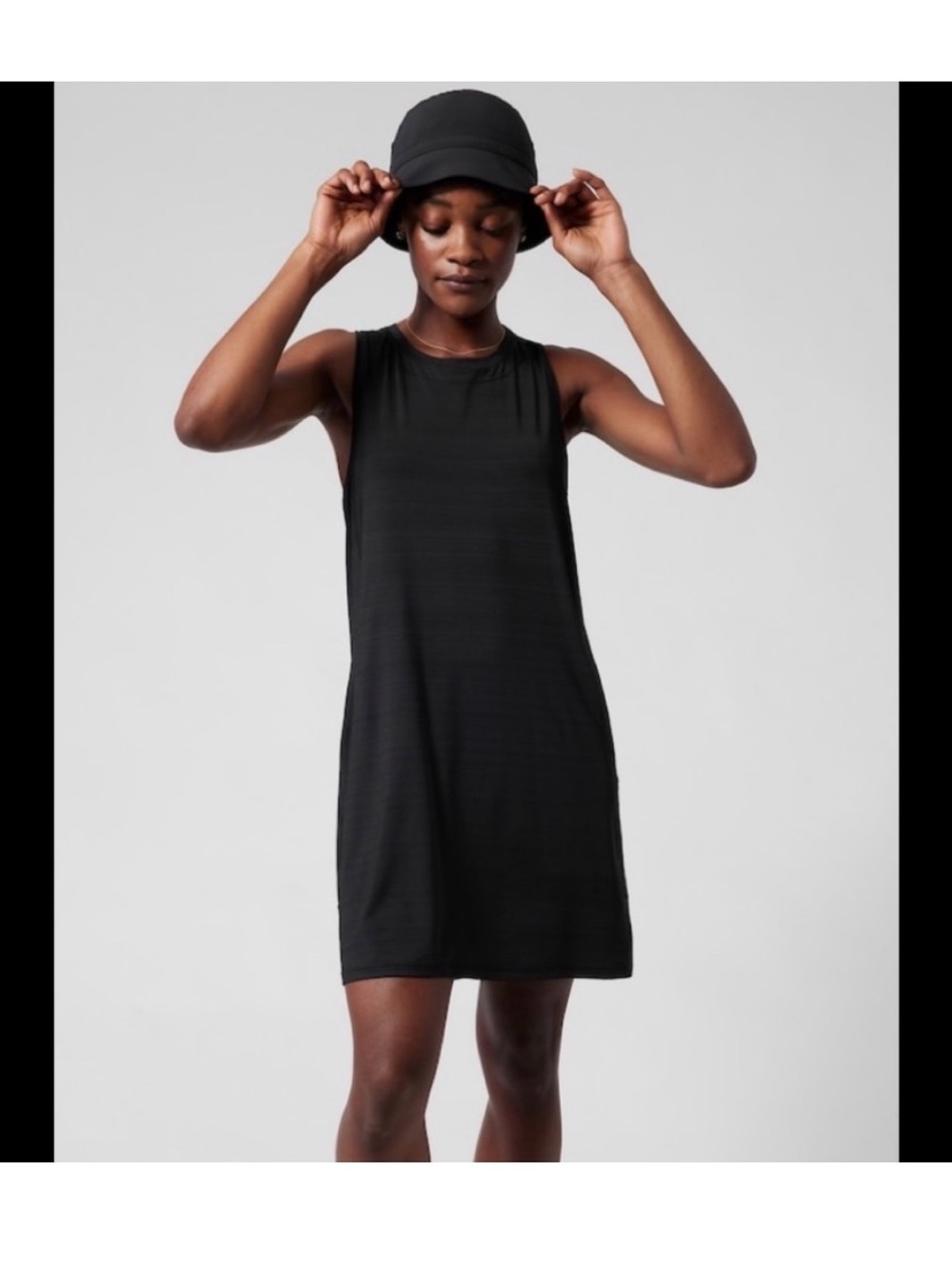 Athleta Black Sleeveless Mini Dress